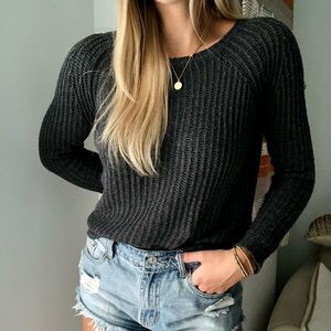 Charcoal Brandy Melville Crewneck Sweater